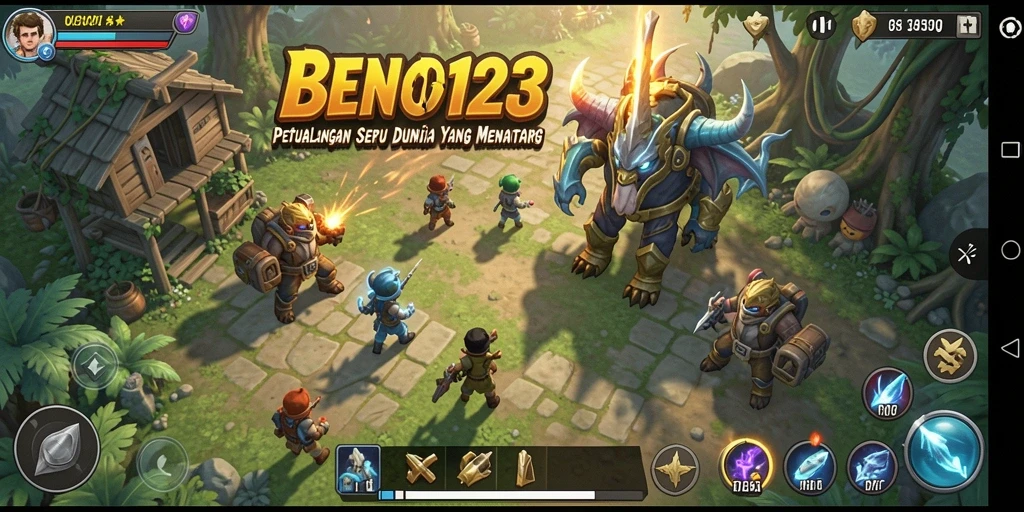 Tangkapan layar utama BENTO123 menampilkan aksi petualangan yang mendebarkan.