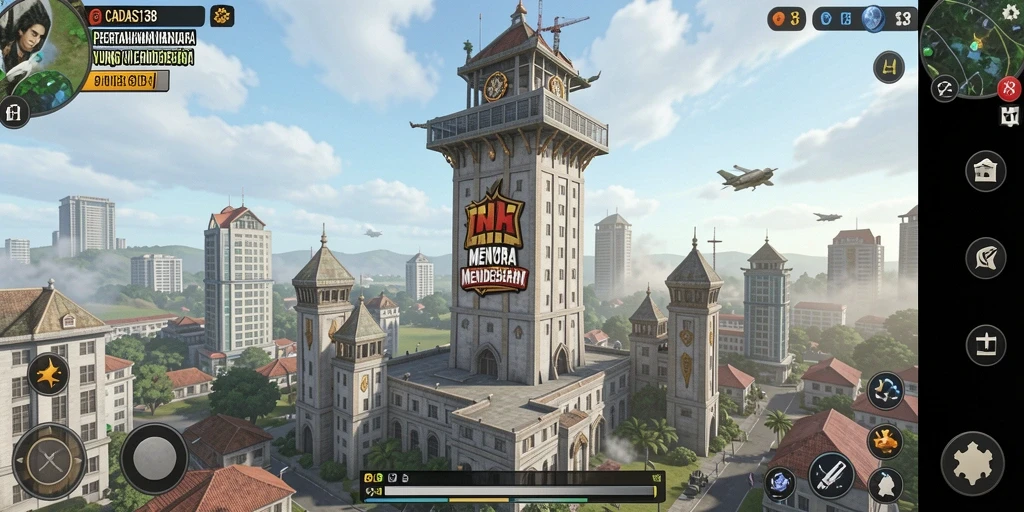 Tampilan gameplay menara pertahanan di CADAS138 yang mendebarkan.