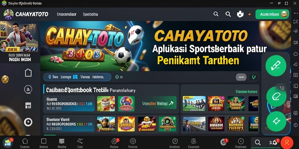 Tampilan gameplay CAHAYATOTO yang menarik saat taruhan olahraga.