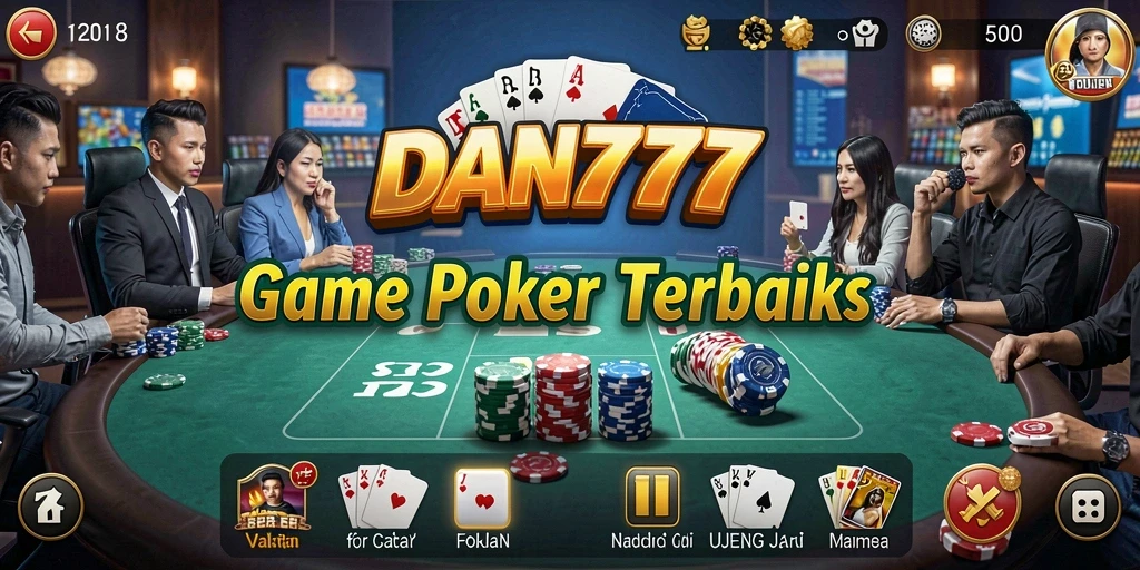 Tampilan menarik saat bermain Poker di DAN777.