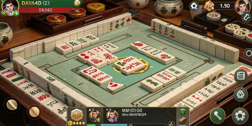 Tangkapan layar gameplay <strong>DAYA4D</strong> menampilkan keseruan permainan Mahjong.