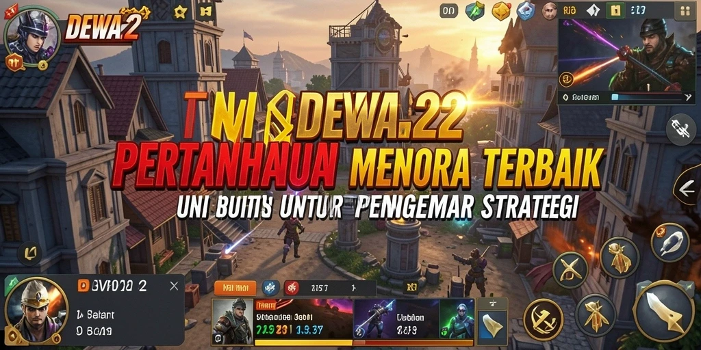 Tangkapan layar DEWA22 menampilkan aksi menara pertahanan yang mendebarkan.