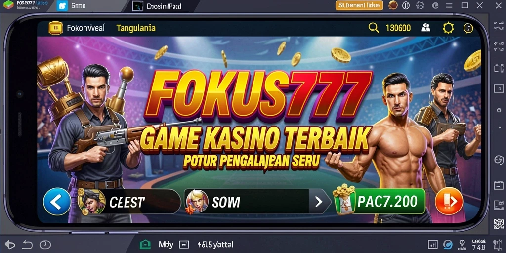 Screenshot gameplay FOKUS777 menampilkan grafik Kasino yang menarik.