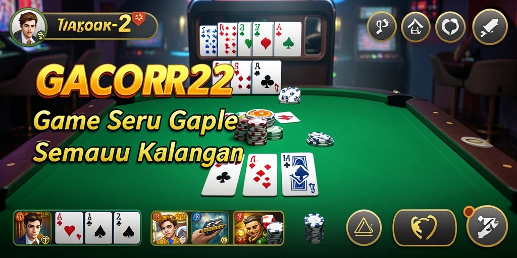 Tampilan menarik dari gameplay Gaple di GACOR22.