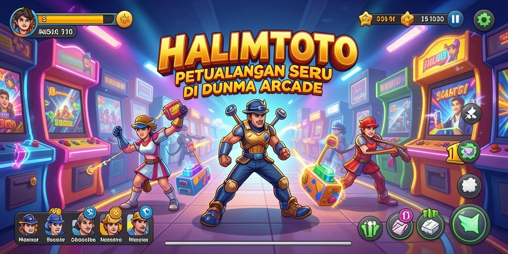 Tampilan gameplay <strong>HALIMTOTO</strong> dengan aksi penuh warna dan menantang.