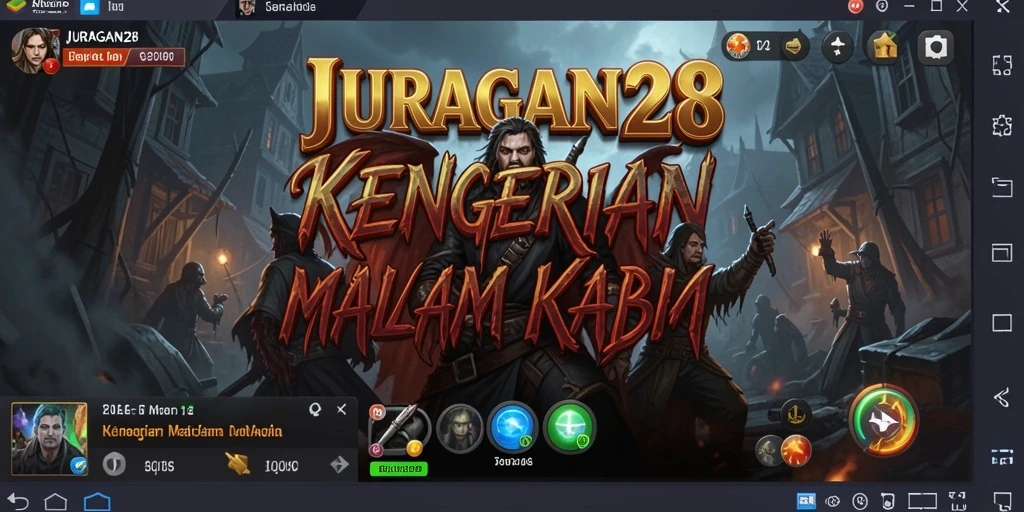 Gameplay intens JURAGAN28 dengan kegelapan yang menyeramkan.