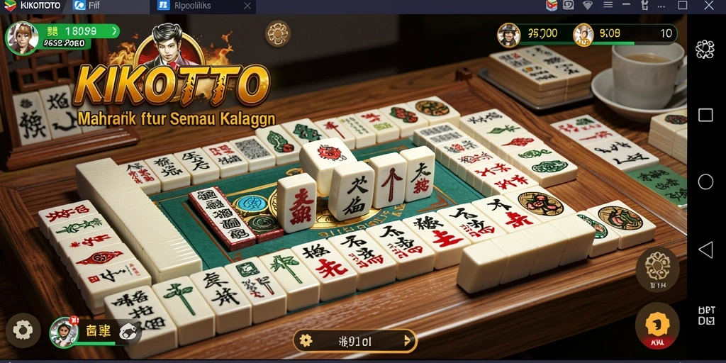 Screenshot KIKOTOTO menampilkan gameplay seru Mahjong.