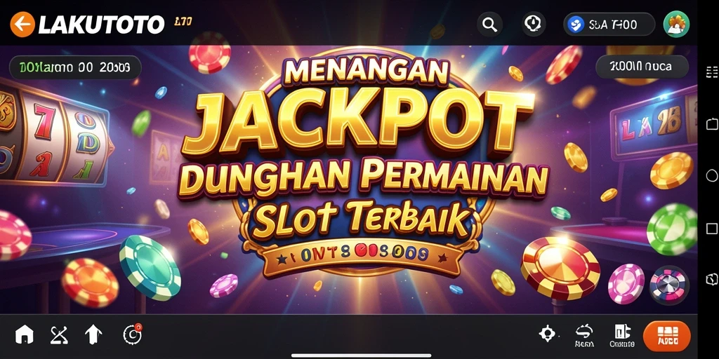 Tampilan menarik gameplay LAKUTOTO dengan simbol slot yang berwarna-warni.