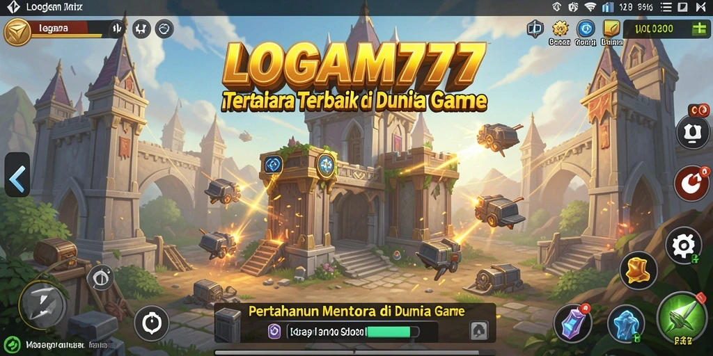 Tangkapan layar LOGAM777 menunjukkan aksi pertahanan menara yang mendebarkan.