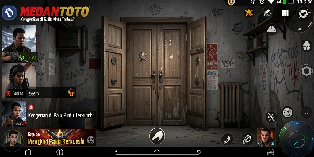 Screenshot menegangkan dari gameplay MEDANTOTO yang menunjukkan ketegangan horor.