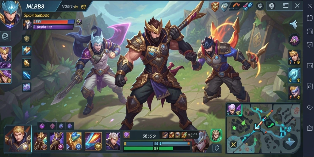 Screenshot gameplay MLBB8 yang menunjukkan fitur taruhan olahraga.