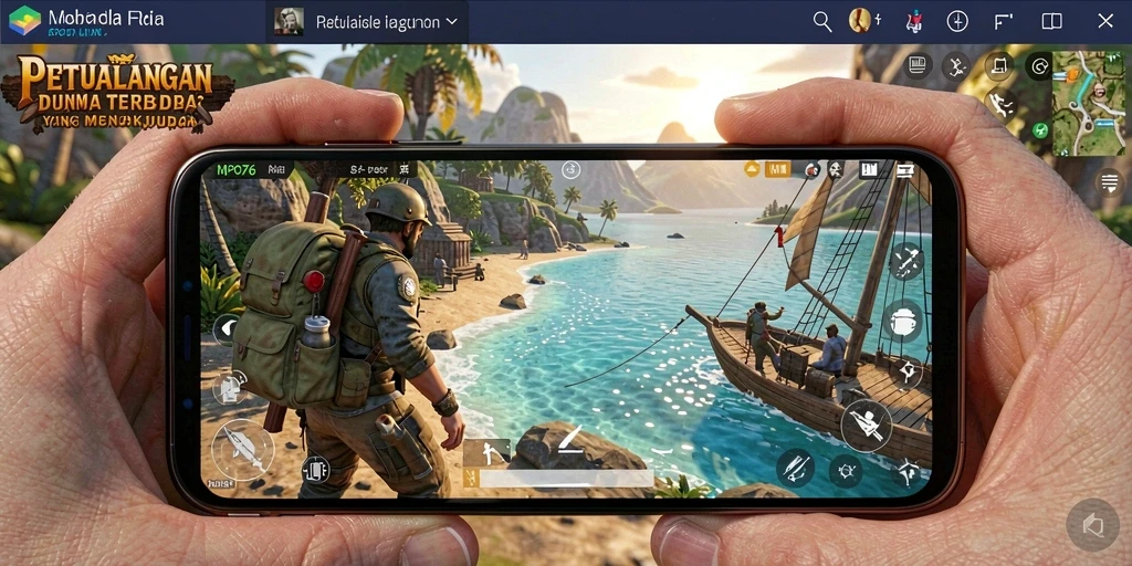 Screenshot MPO76 menampilkan eksplorasi luar biasa di dunia terbuka.