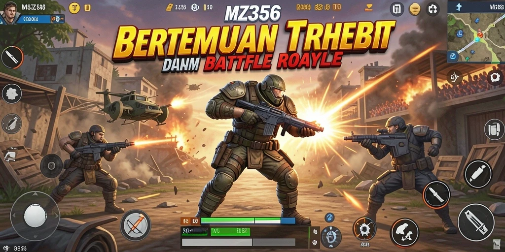 Tampilan gameplay yang intens dalam MZ356 Battle Royale.