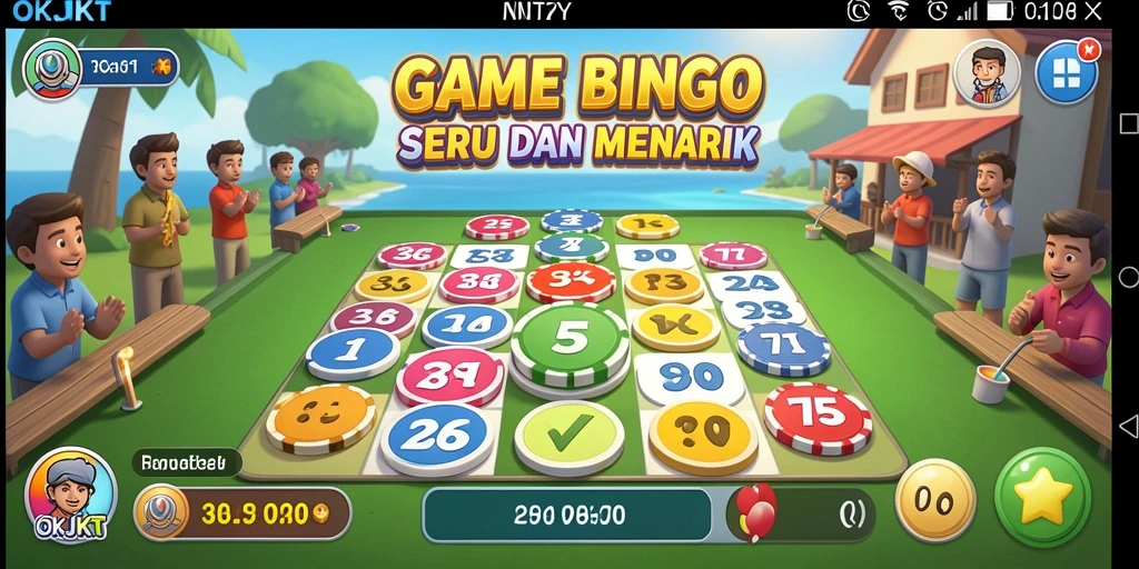 Screenshot OKJKT menampilkan gameplay seru Bingo yang mendebarkan.
