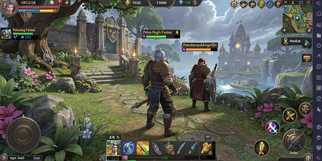 Screenshot gameplay ORCA128 menampilkan petualangan epik dalam dunia MMORPG.