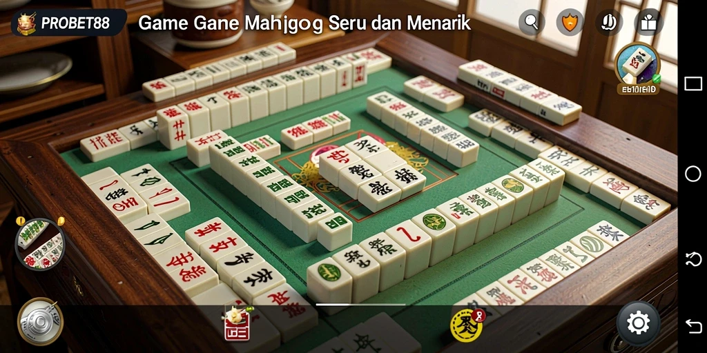 Screenshot gameplay PROBET88 menunjukkan keseruan permainan Mahjong yang menantang.