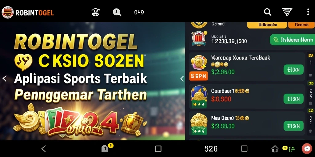 Tangkapan layar ROBINTOGEL dengan tampilan taruhan yang menarik.