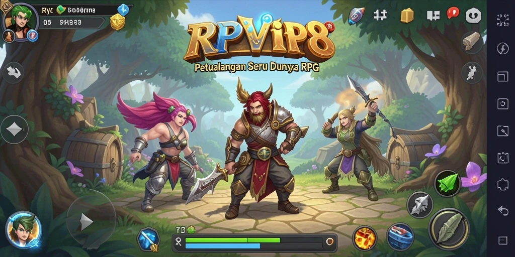 Tampilan gameplay seru dan atraktif dari RPVIP8.