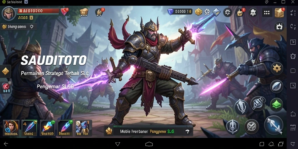 Tampilan gameplay menarik SAUDITOTO dengan pertarungan strategi yang mendalam.