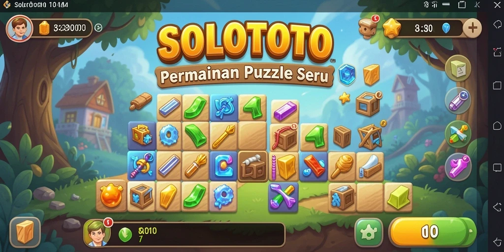 Tampilan gameplay puzzle menarik di SOLOTOTO.