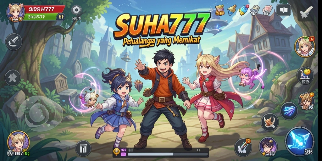 Gameplay SUHU777 yang penuh warna dan karakter anime.