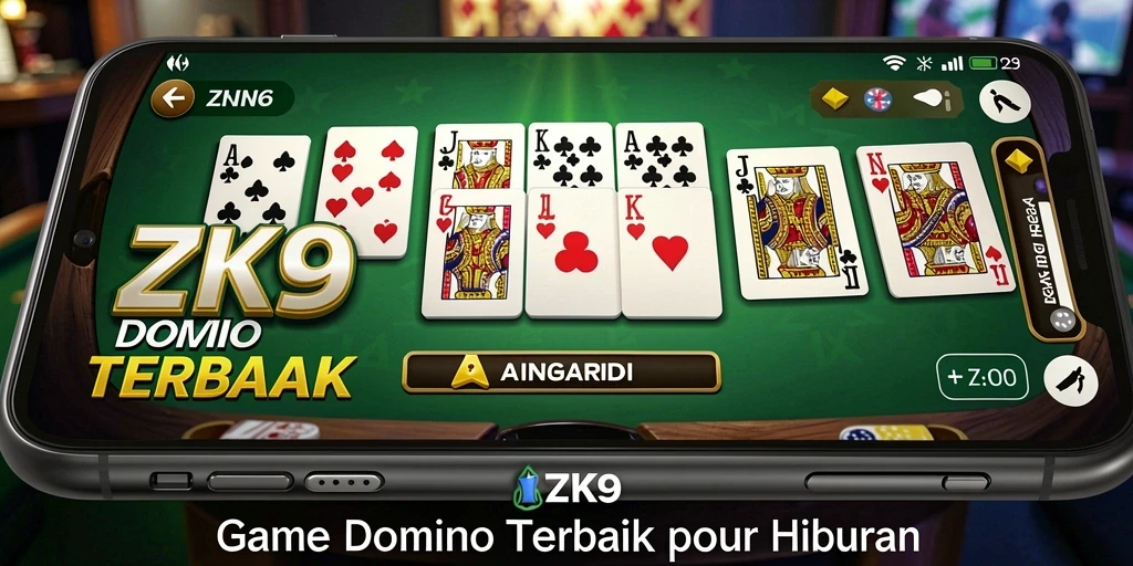 Screenshot gameplay Domino ZK9 yang menampilkan suasana permainan yang intens.